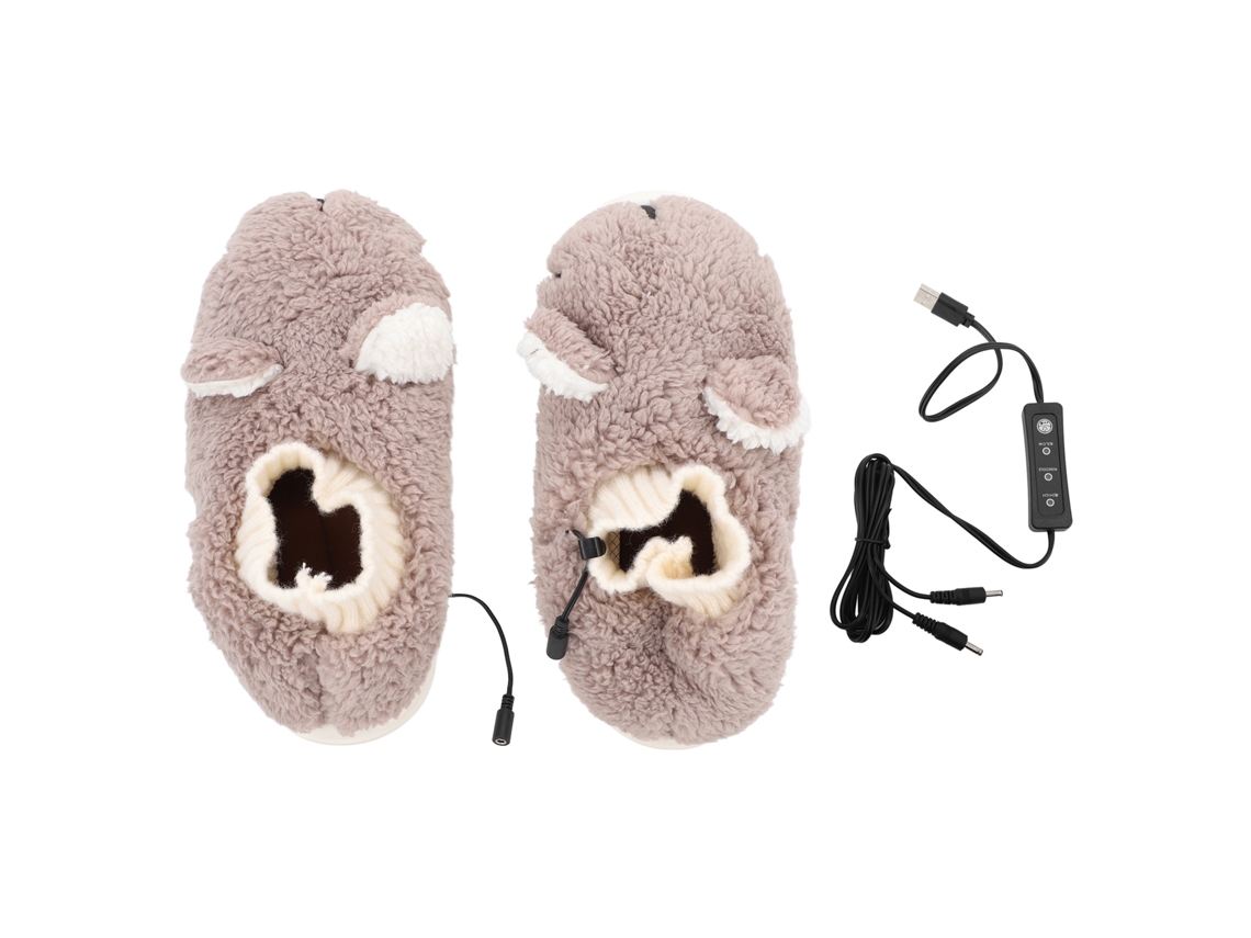 Pantufa Elétrica Usb Quente Macia Conforto Interior Exterior