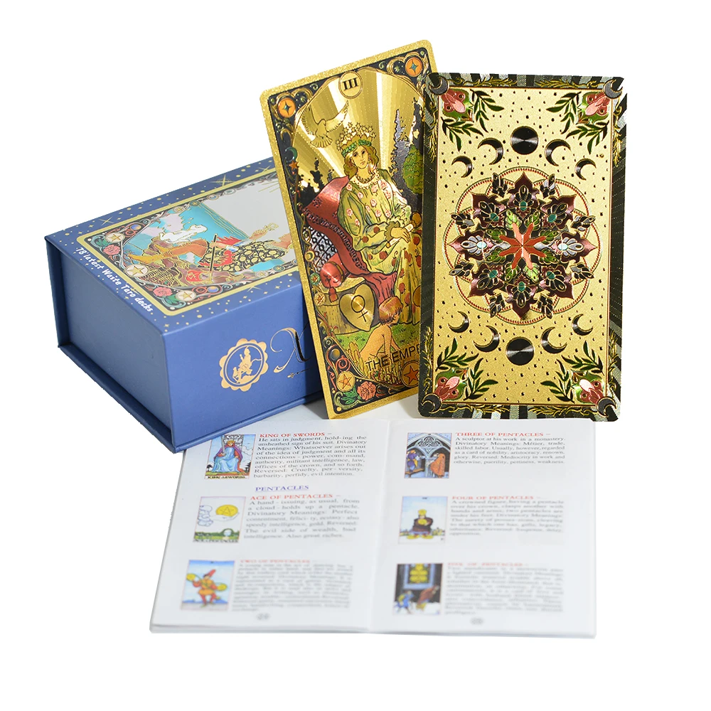 Conjunto De Cartas De Tarô, Jogo De Tabuleiro, 12*7cm, Presente Sofisticado À Prova D'água