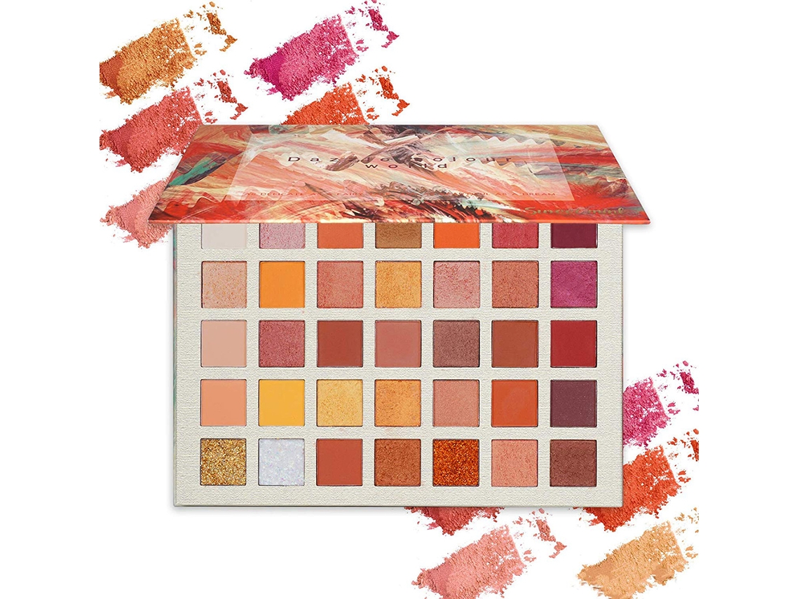 Paleta De Sombras Para Olhos Com Alta Pigmentação Matte E Glitter