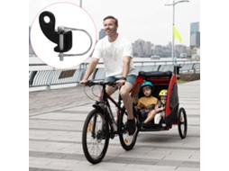 Laxiscreed Reboque Para Bicicleta Em Aço Inoxidável Com Engate De 12.2mm, Ideal Para Transporte Seguro