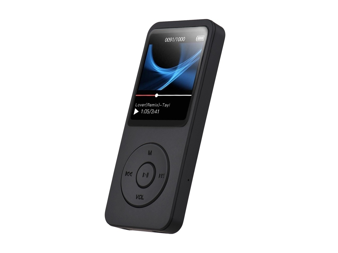 Elysve Leitor Mp3 Reprodutor Preto 8gb Com Bluetooth, Ecrã Lcd E Reprodução De Áudio