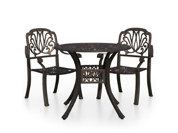 Bistro Set, Bistro Sets Vidaxl Marrom Alumínio (n/a)