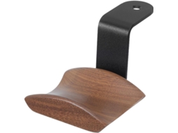 Support Mural Support Solide Et Stable Pour Casque Audio En Bois De Noyer Et Aluminium Noir, 5,8 Cm