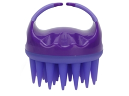 2026 Shampoo Escova Portátil para Cabelos Cepillo de Limpeza da Cabeça Pente de Massagem Capilar Roxo