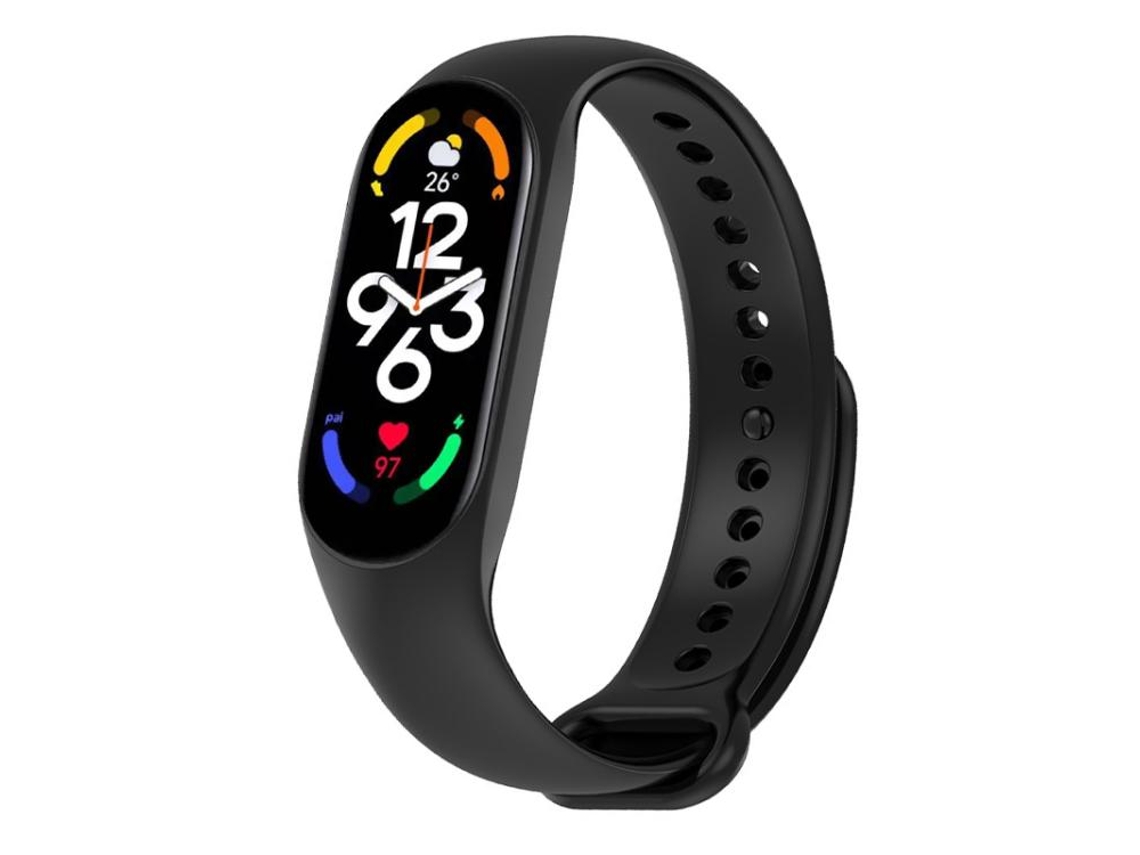 Capa para Xiaomi Smart Band 10/9/8 XIAOMOYU em silicone cor sólida preta