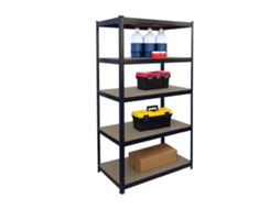 Estante De Armazenamento Reforçada Ajustável 180x100x60 Cm Com 5 Prateleiras