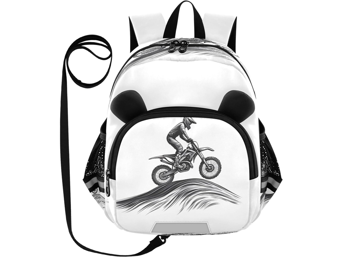 Mochila De Motocicleta Para Meninos E Meninas, Infantil Com Orelhas Fofas, Pré-escola Ensino