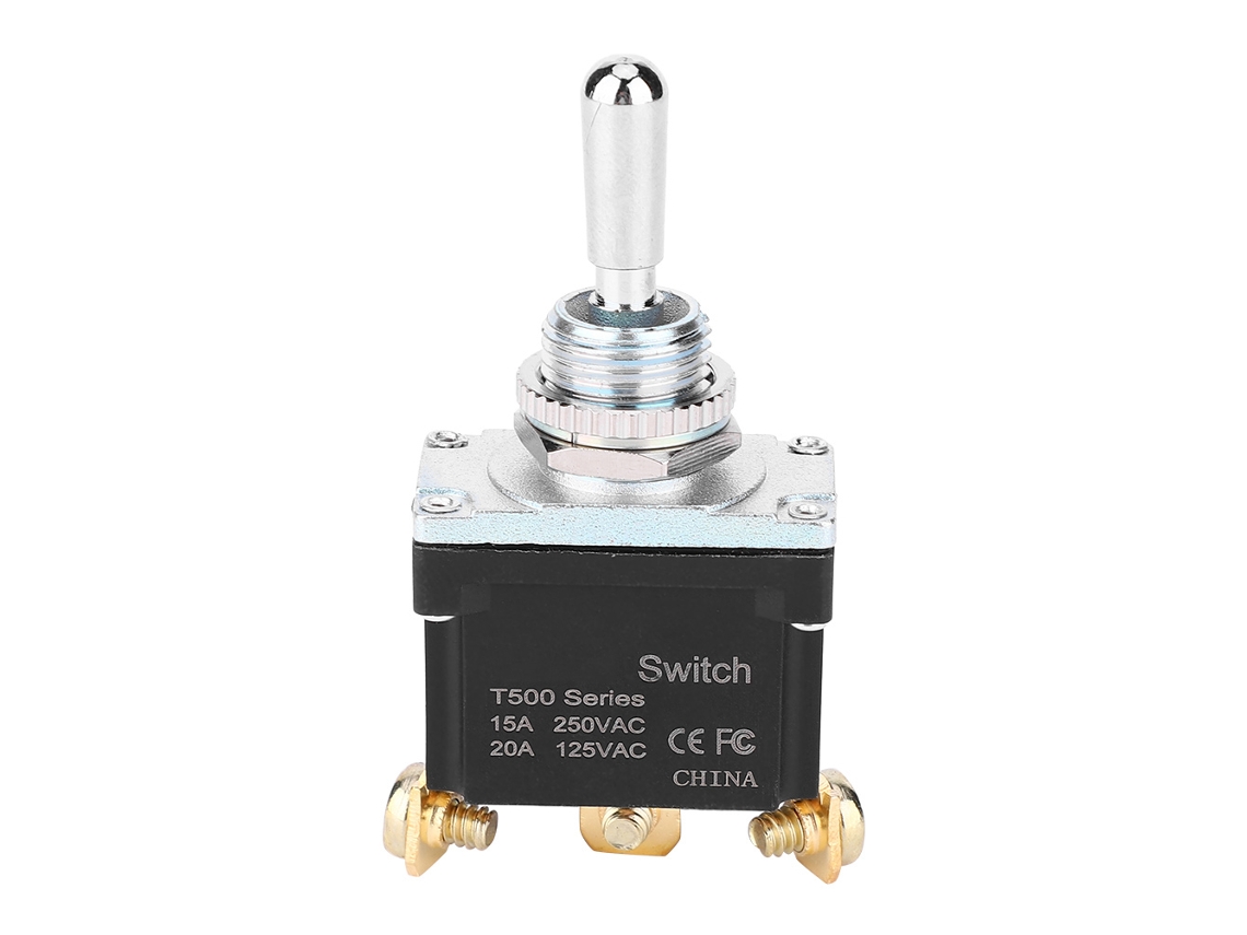 Interruptor Toggle Impermeável T501m 3 Pinos On-off-on Base De Nylon 15a 250vac/20a 125vac