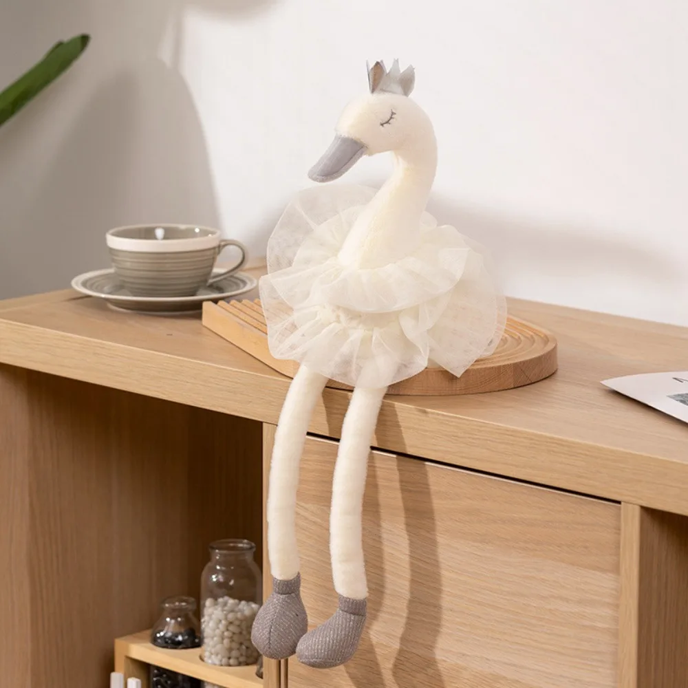 Vestido de Princesa Cisne, Almofada Macia, Cisne de Pelúcia MDUG (branco, 40cm)