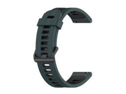 Pulseira De Silicone Listrada Bicolor Para Huawei Watch Gt 3 46mm 22mm (branco E Preto)