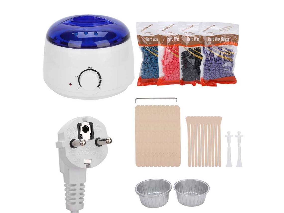2026 cera para Depilar Frijoles Cera Calentador Taza Aplicador Stick 220v Plug Ue Herramienta Depilatoria