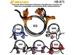 Freio A Disco Hidráulico Para Mtb Zoom Hb 875 800 Mm Dianteiro 1400 Mm Traseiro Acessórios Para Bicicletavayotoy