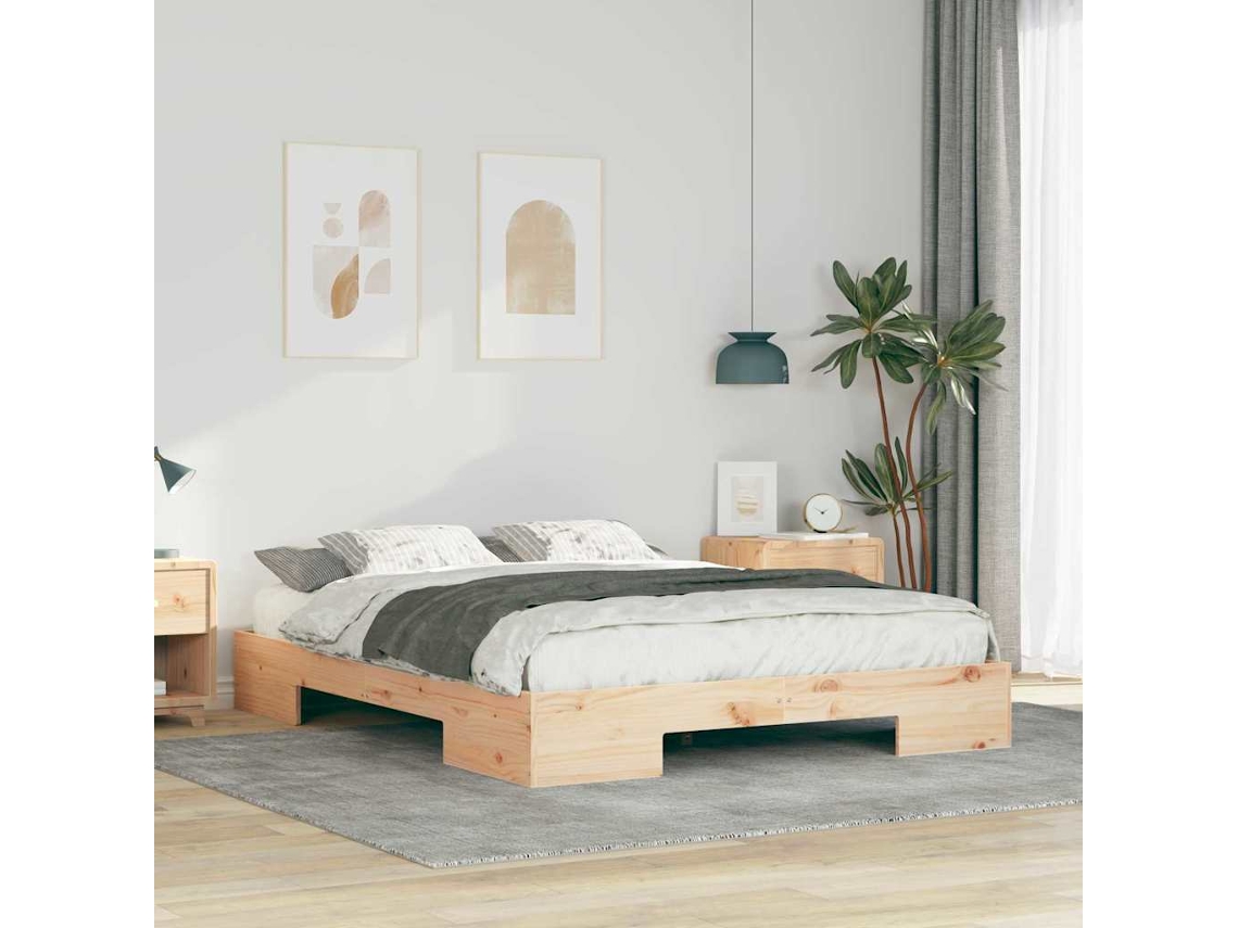 Vidaxl Estrutura Da Cama Castanho 160 X 200 Cm