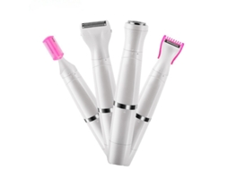 Aparelho Elétrico 4 Em 1 Para Depilação Feminina, Ideal Para Axilas, Virilha E Sobrancelhas, Com Carregamento Usb Prático E Compacto.