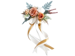 Laxiscreed Bouquet De Flores Artificiais Laranja Para Decoração De Casamento E Eventos