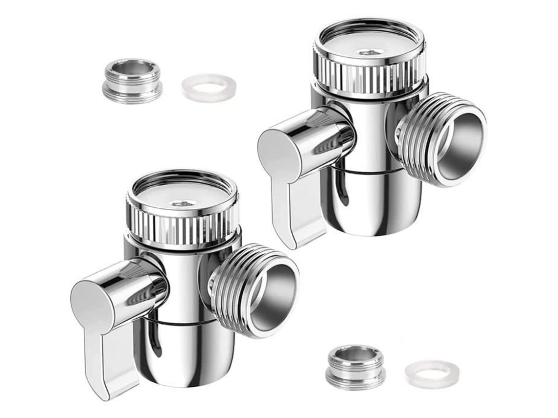 Misturador De Chuveiro De 3 Vias Para Vaso Sanitário Com Adaptador M22 X M24 Cromado