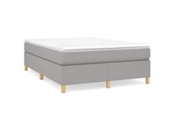 Box Spring Bed, Box Spring Beds Vidaxl Cinzeto Tecido (140 X 190 Cm)