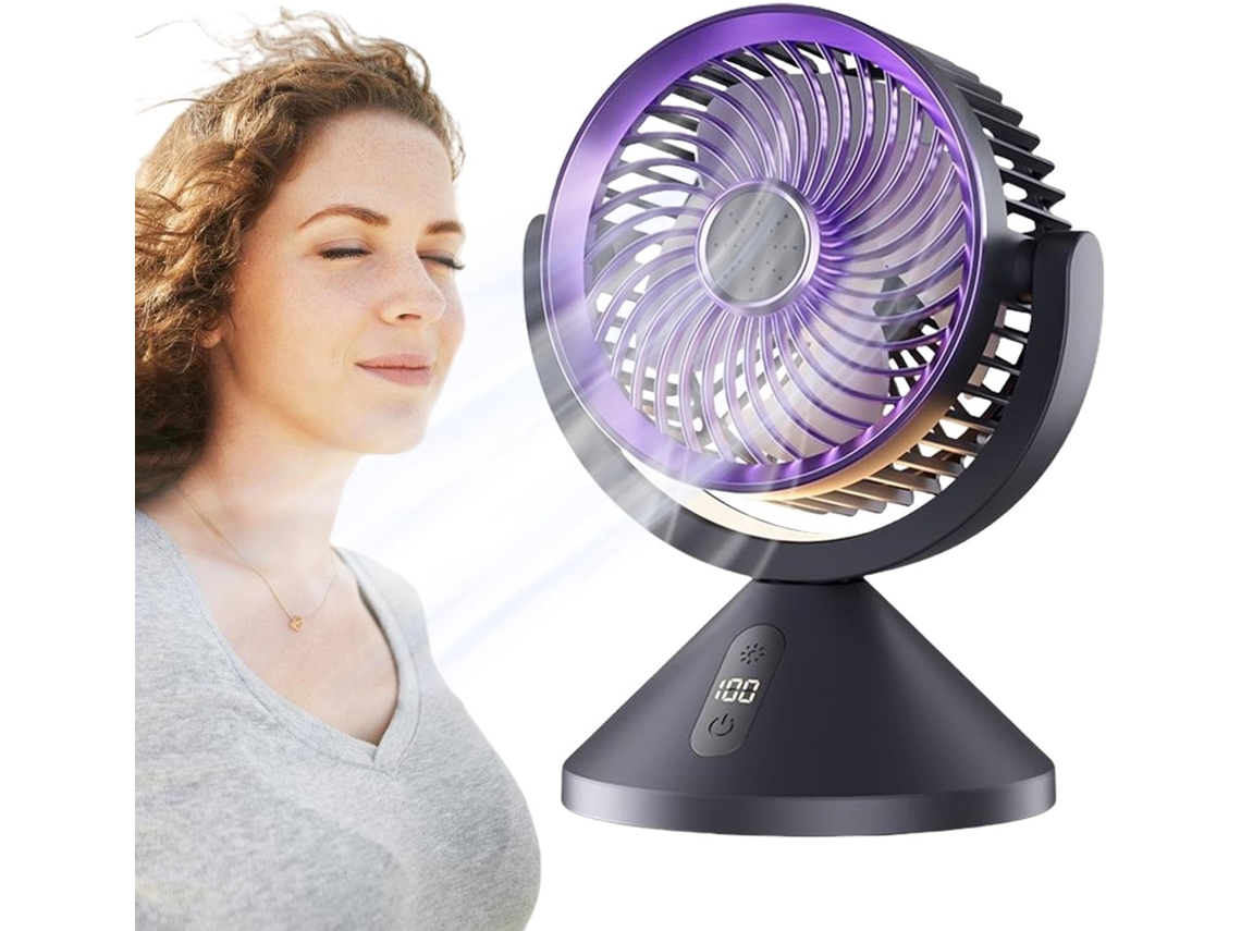 Ventilador Portátil Para Barraca De Camping Com Rotação 360°,
