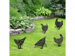 5 Galinhas Decorativas De Acrílico Para Jardim, Adornos Exteriores Para Grama, Caminho E Jardim