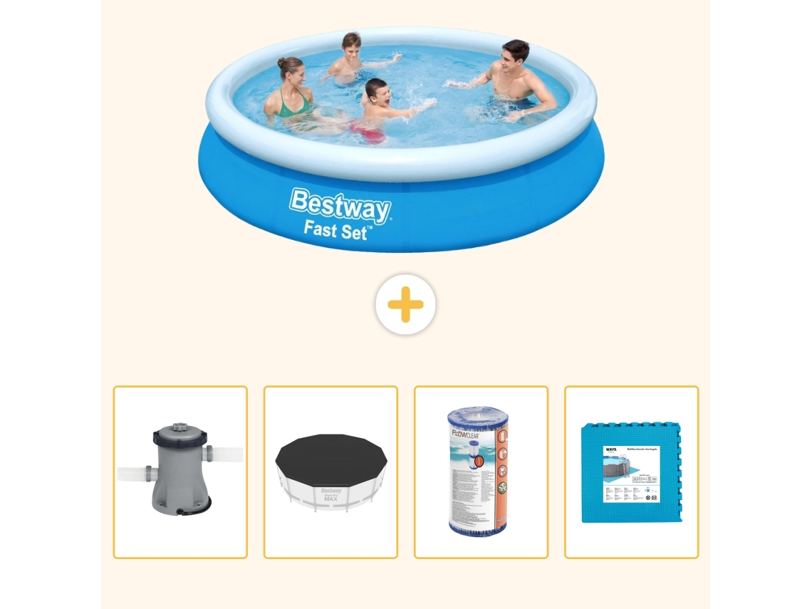 Bestway Piscina Bestway Fast Set Redonda - 366x76 Cm - 5-peças S254