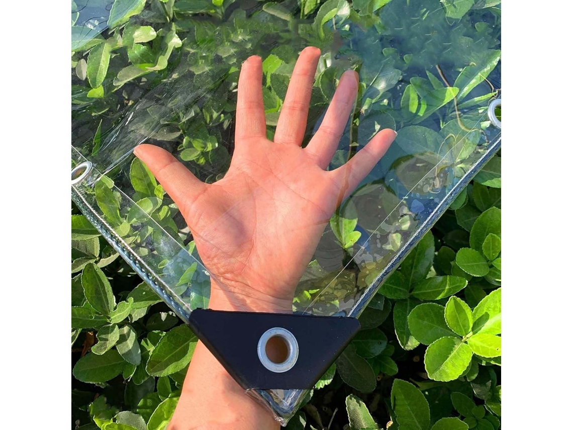 Clear Waterproof Tarp, Pvc Tarpaulin With Reinforced Eyelets, Plant Tarp Cover, Thicken Rainproof Cover, Clear Plastic