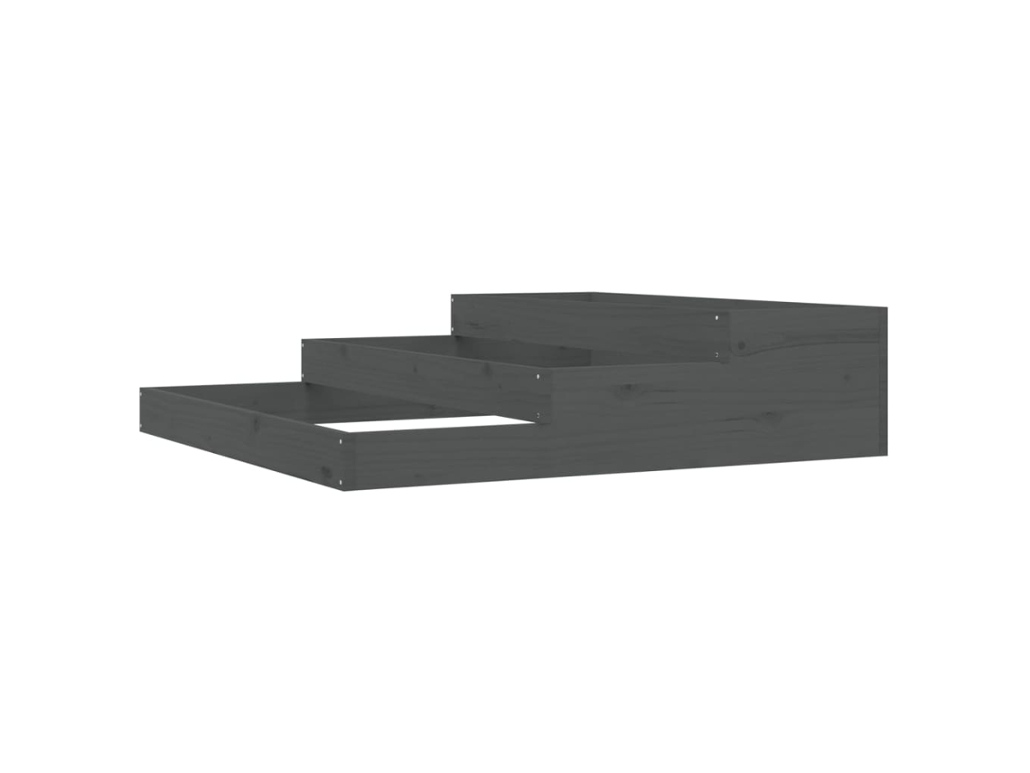 Planter, Planters Vidaxl Cinzeto Madeira De Pinho (107 X 107 X 27 Cm)
