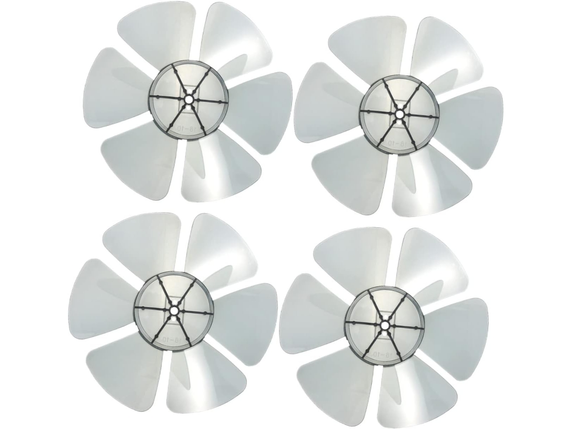 Conjunto De 4 Lâminas De Plástico Para Ventilador Com Silenciador De Substituição.