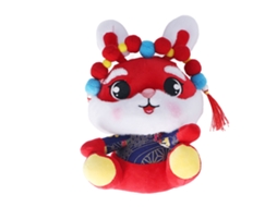 Ats juguete de Conejo de Peluche Exquisito para Niños Y Adultos, Lindo Muñeco de Año Nuevo, Decoración Hogar 7.9in