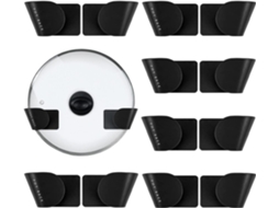 Ganchos de Porta Ajustáveis​​ para Portas Armário, Conjunto de 6 BRILVIBERA (preto)