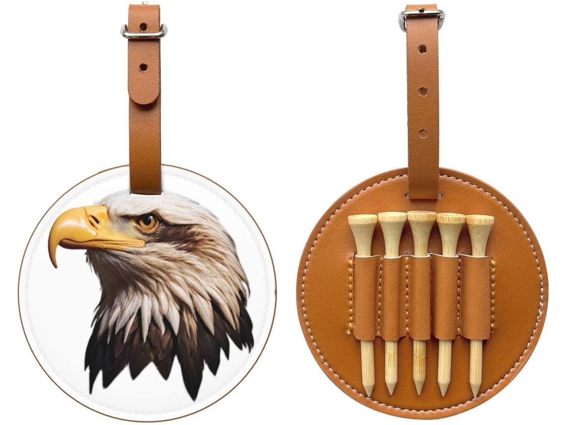 Bolsa para Tees de Golfe Black Eagle Head, Preta | S/MARCA