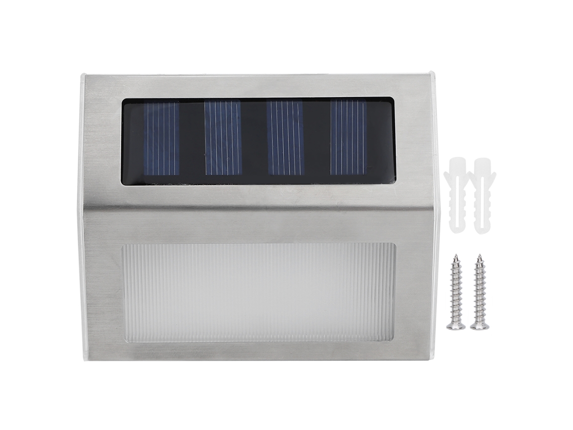 Luzes de Degrau Solar Externas com LED IP65 para Escadas Jardim Pátio S/MARCA