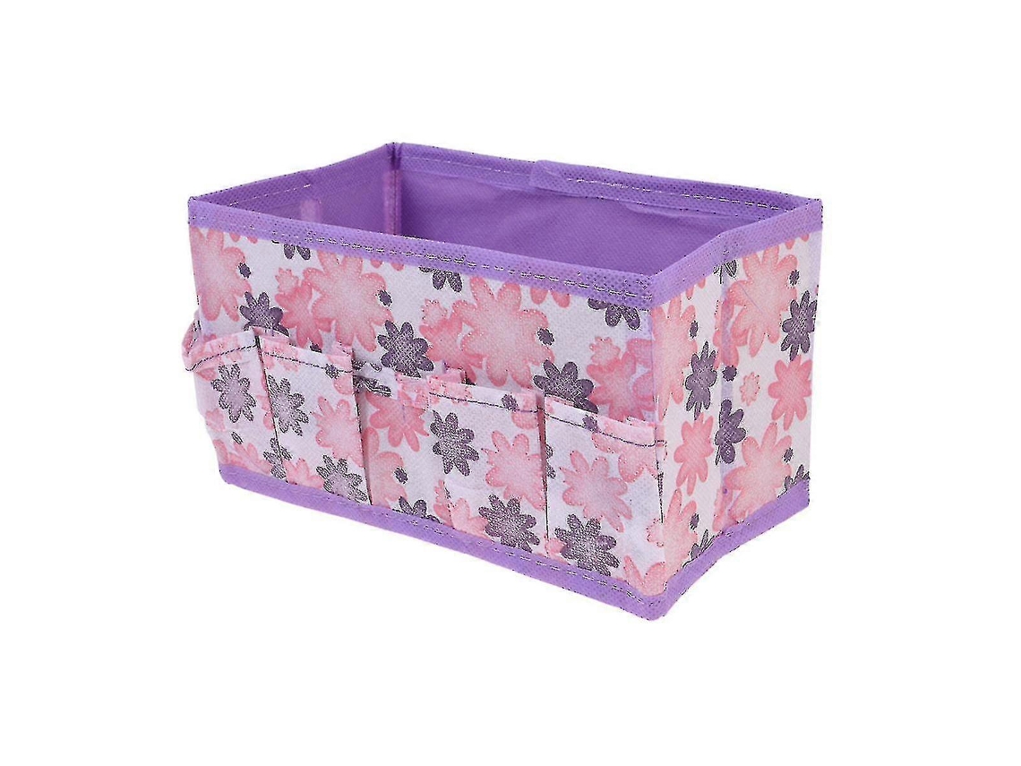 Caixa De Armazenamento De Cosméticos Dobrável Multifuncional Para Maquiagem, Com Estampa De Flores, Joias E Artigos Diversos Olysi Shop