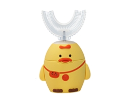 Escova de Dentes Elétrica Infantil em U, 6 Velocidades Ajustáveis, para Crianças de 2 a 6 Anos. Amarelo CZHHMART