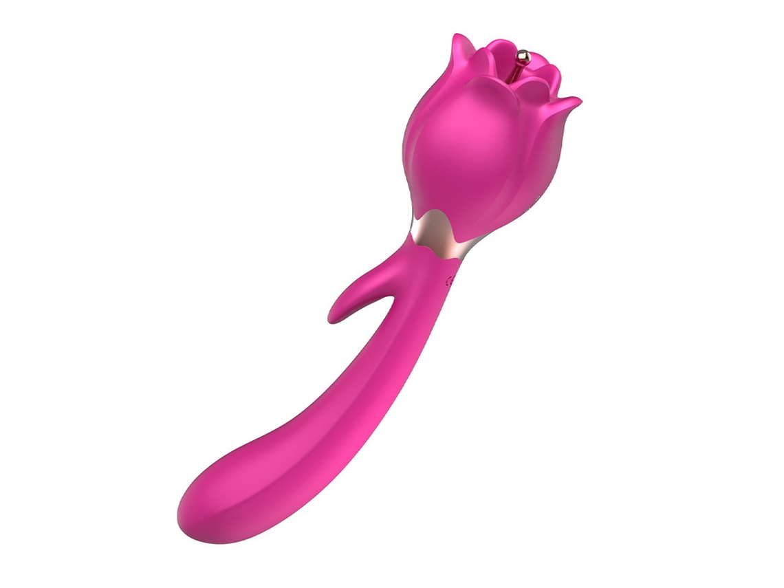 Vibrador Oscilante De Multifrequncia 3 Em 1 Para Mulheres (rosa Vermelha) Yizhood
