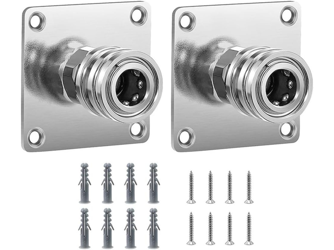 Snow Foam Essentials Kit De 2 Suportes De Metal Prateado Para Hervidor De Espuma Com Conexões Rápidas De 1/4 Polegadas