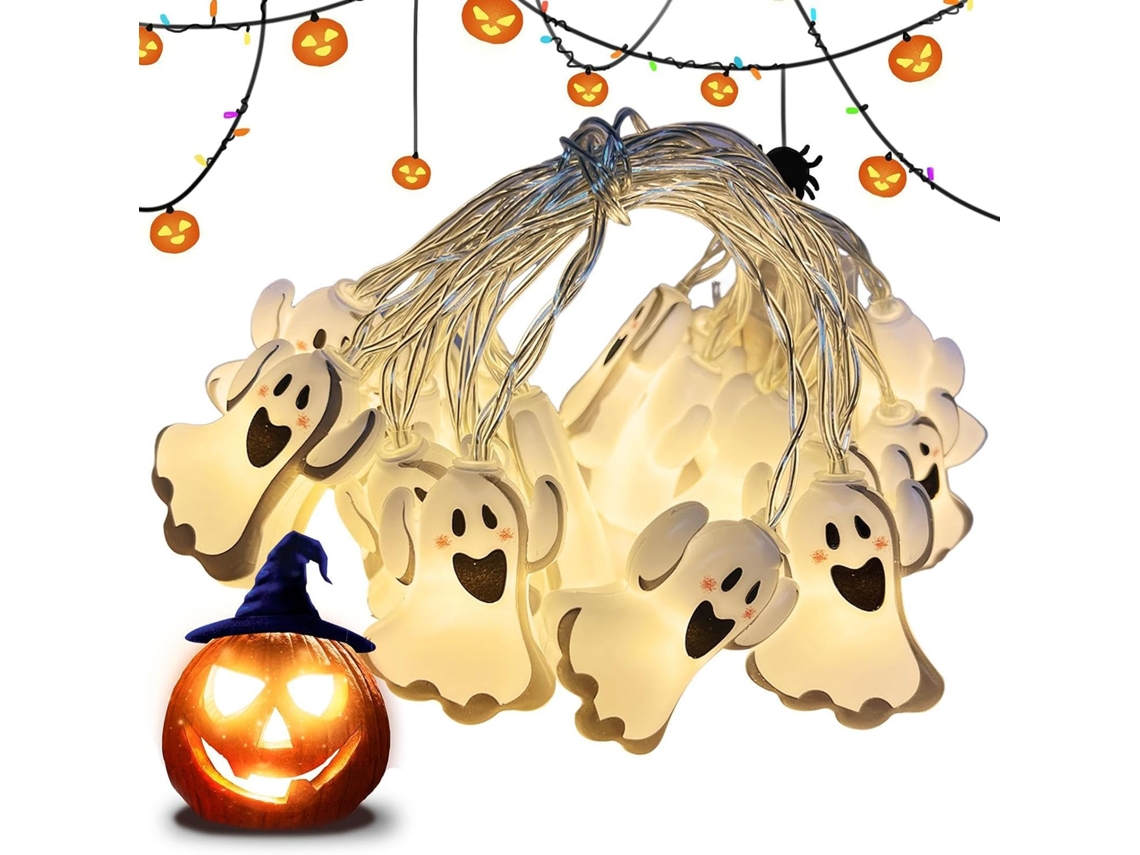 Guirlanda De Fantasmas - 600 X 5 Cm, Com 40 Leds