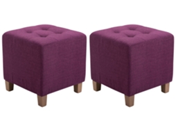 Conjunto De 2 Bancos Pharaoh Roxo Clp