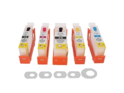 5pcs Cartucho de Tinta 4 Cores com Chip Inteligente Capacidade Grande Acessórios de Impressora para Documentos e Imagens