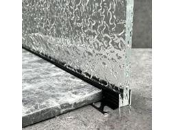 Perfil U De Vidro Sem Moldura À Prova D Água Para Box Chuveiro, Trilho De Painel Fixo Profundo Para Porta Banheiro Com