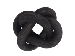 Corrente de Madeira Decorativa 3 Elo Preta | S/MARCA