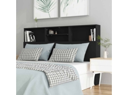 Vidaxl Armário De Cabeceira 160x19x103,5 Cm Preto
