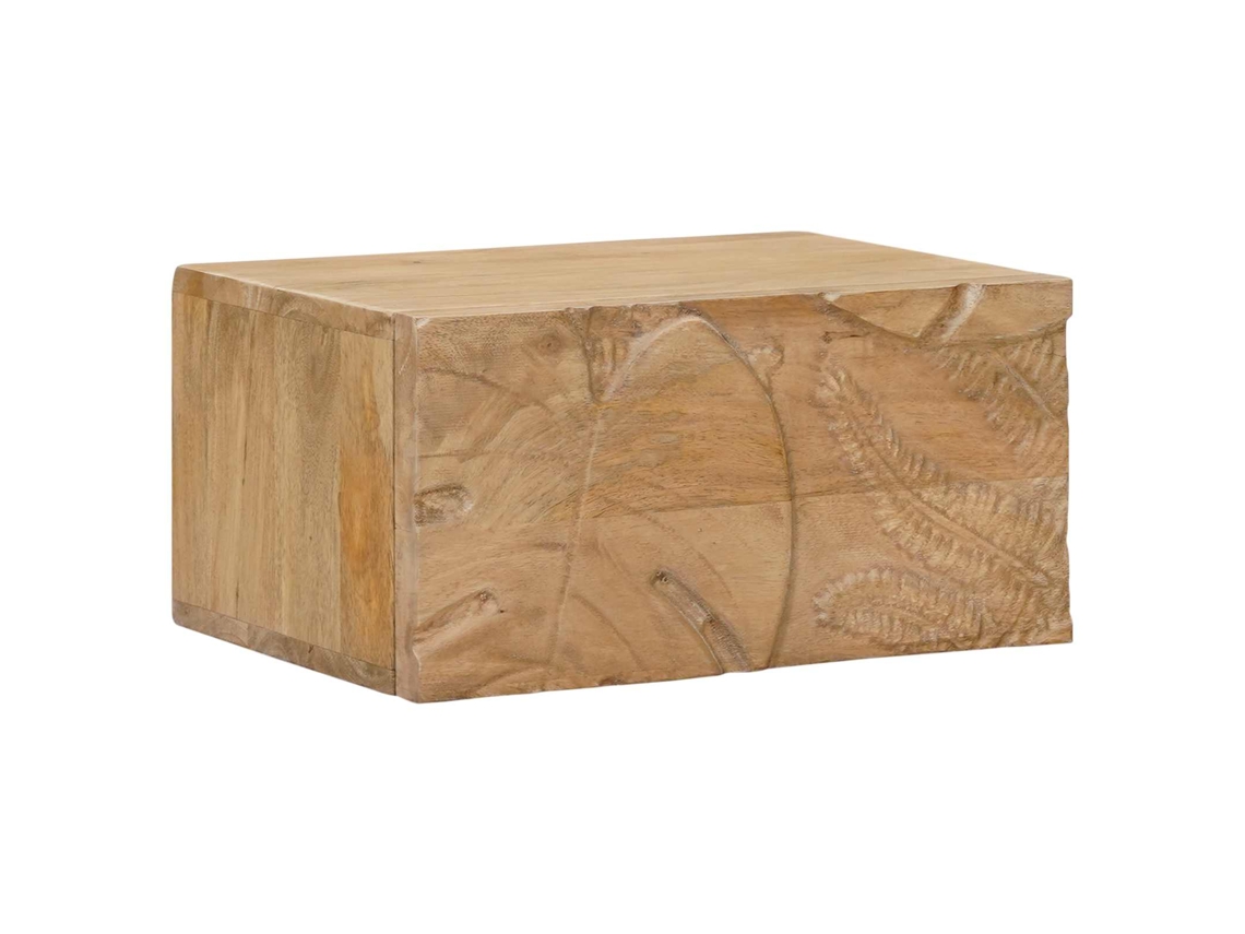 Vidaxl Criado-mudo Artesanal Marrom Teak 40 X 30 X 20 Cm