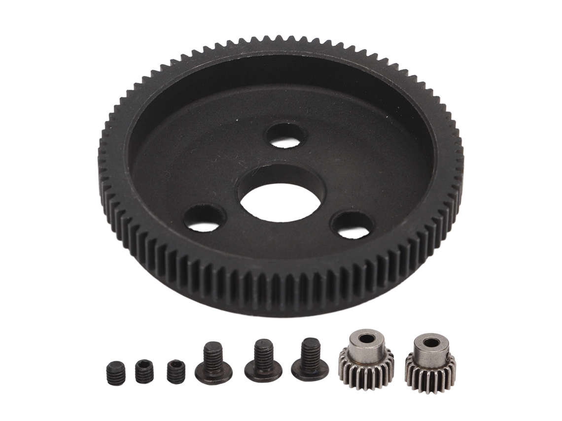 Engrenagem Cônica 86t Com Pinhões 19t 21t De Aço Temperado Para Carros Rc Traxxas Slash 2wd 1/10