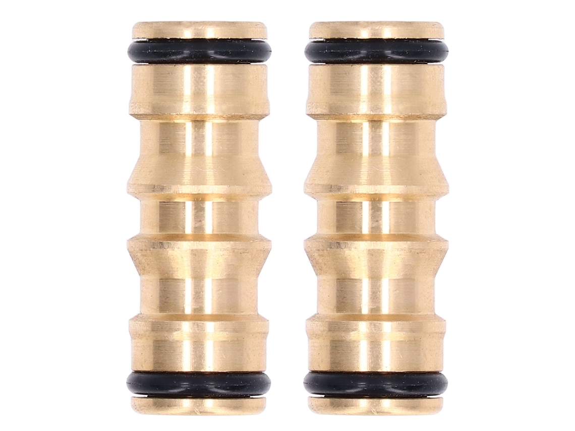 2 Peças Conector De Tubo De Latão Macho Para Macho Conexão Rápida Juntas De Mangueira Kit 1/2 Polegada