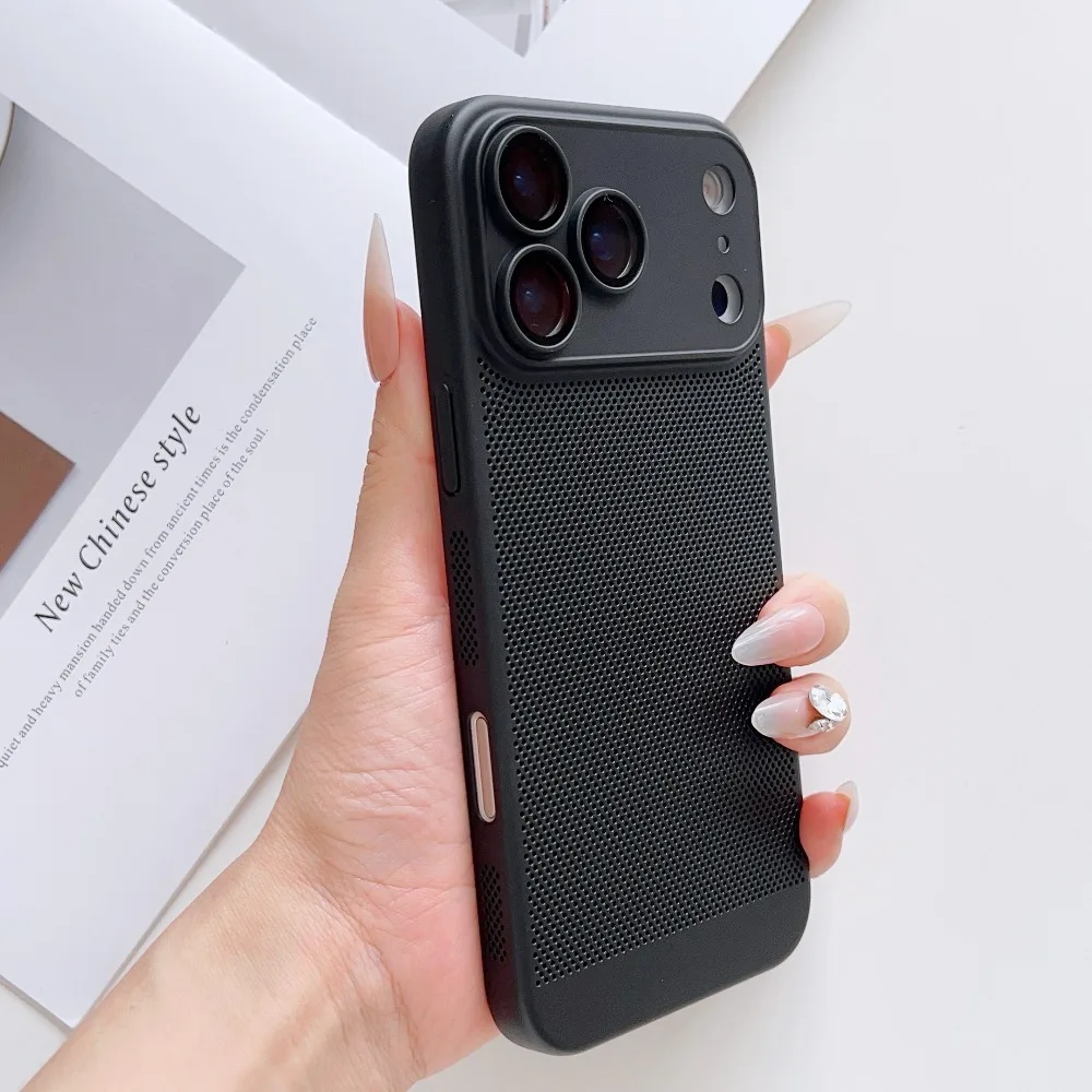 (iphone 17 Pro Preto) Capa Original Ultrafina Para Iphone Com Dissipação De Calor E Material Respirável.