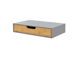 Prateleira de Parede Bokn [EN.CASA] com Gaveta Até 5 kg Bambu 40 X 24 X 8 Cm Cinzento e Natural