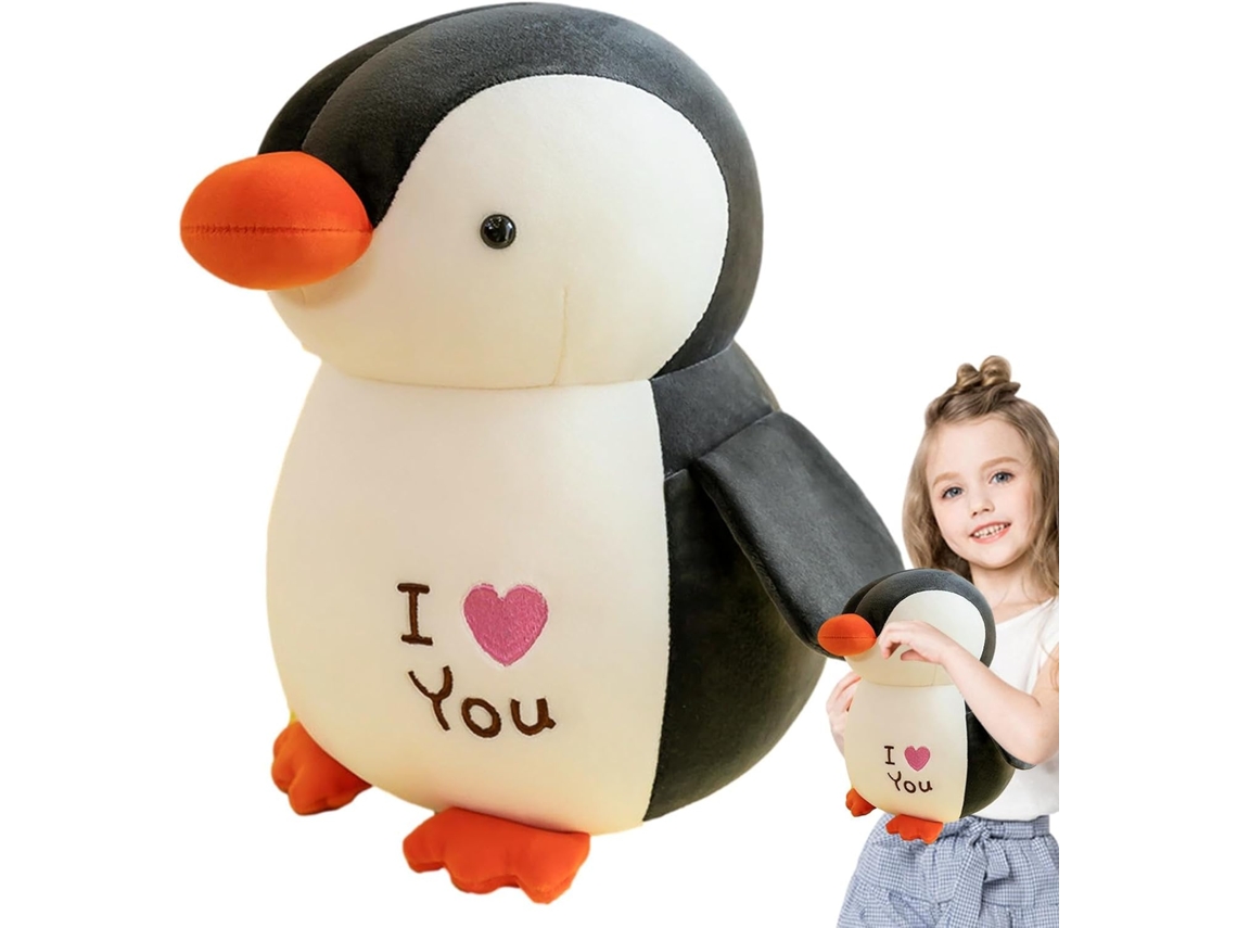 Pinguim De Pelúcia Fofo E Macio - Brinquedo Infantil "eu Te Amo"