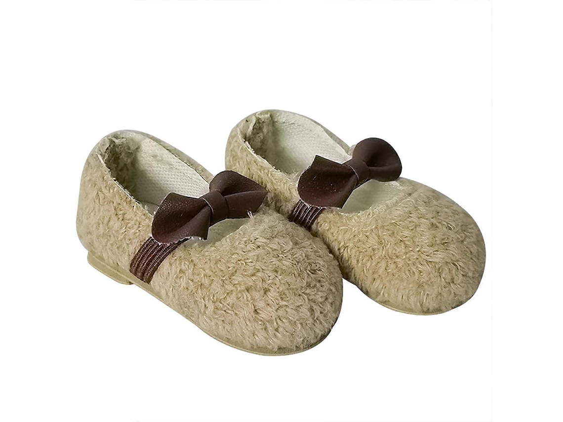 Tênis De Peluça Acessórios Para Boneca De 18 Polegadas, Brinquedo Para Menina, Cor Apricot