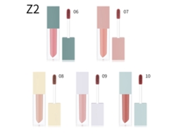 Batom Líquido Matte de Longa Duração e à Prova d'Água Miss Rose Gloss, Kit com 5 Unidades Z2