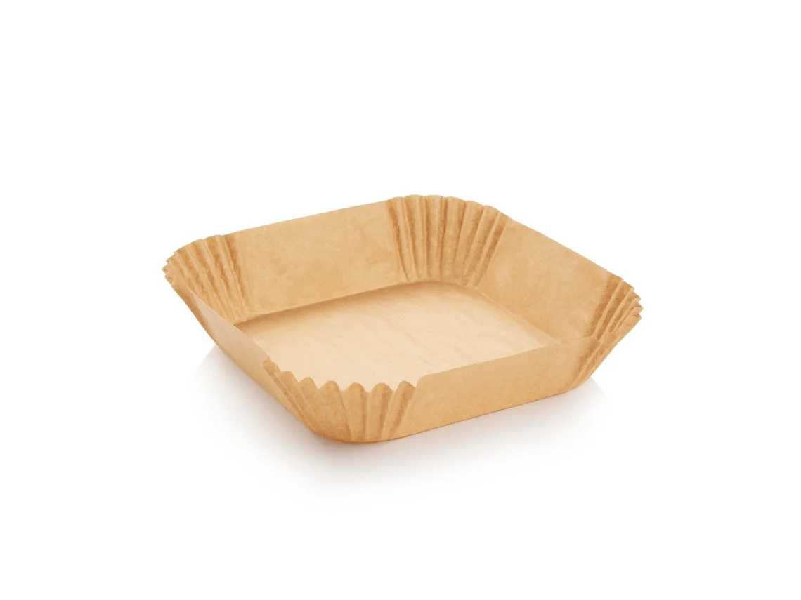 Formas De Papel Quadradas Para Air Fryer Delícia 20 X 20 Cm, 50 Pcs Tescoma